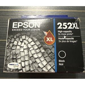 Genuine Epson 252 XL High Yield Black Ink T252XL120 Sealed Box  NEW 01/2024